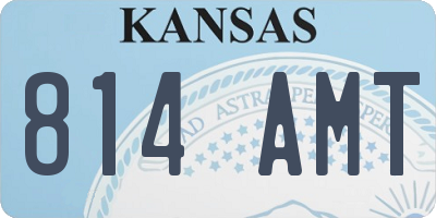 KS license plate 814AMT