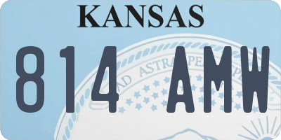 KS license plate 814AMW