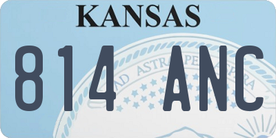 KS license plate 814ANC