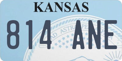 KS license plate 814ANE