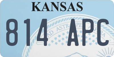 KS license plate 814APC