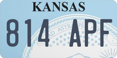 KS license plate 814APF