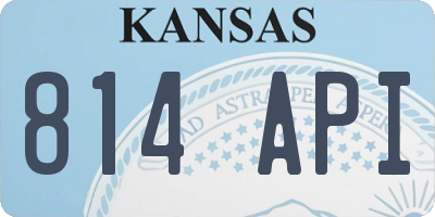 KS license plate 814API