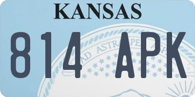 KS license plate 814APK
