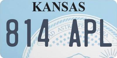KS license plate 814APL