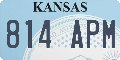 KS license plate 814APM