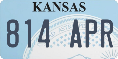 KS license plate 814APR