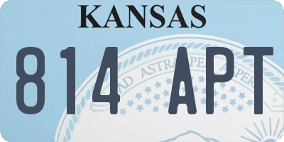 KS license plate 814APT