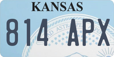 KS license plate 814APX