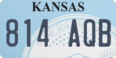 KS license plate 814AQB