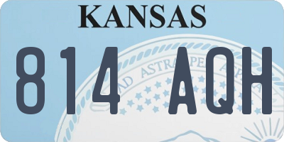 KS license plate 814AQH