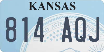 KS license plate 814AQJ