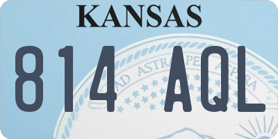 KS license plate 814AQL