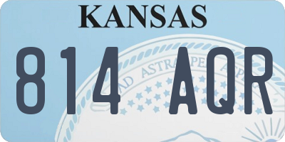 KS license plate 814AQR