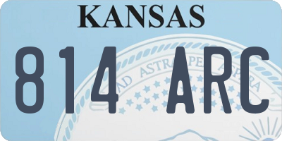KS license plate 814ARC