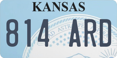 KS license plate 814ARD
