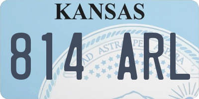 KS license plate 814ARL