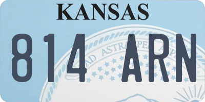KS license plate 814ARN
