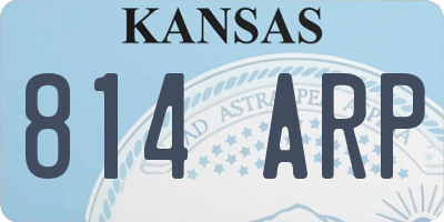 KS license plate 814ARP