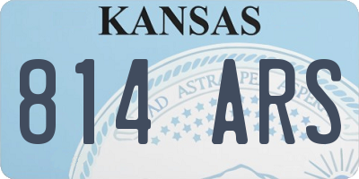 KS license plate 814ARS