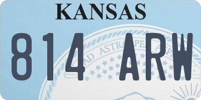 KS license plate 814ARW