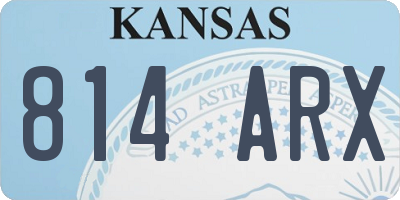 KS license plate 814ARX