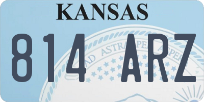 KS license plate 814ARZ