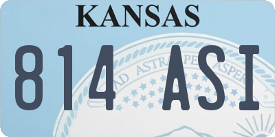 KS license plate 814ASI