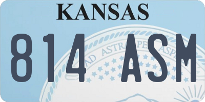 KS license plate 814ASM