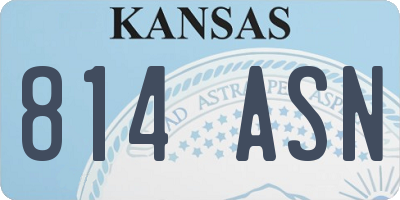 KS license plate 814ASN