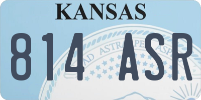 KS license plate 814ASR