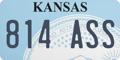 KS license plate 814ASS