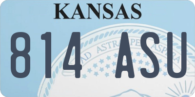 KS license plate 814ASU
