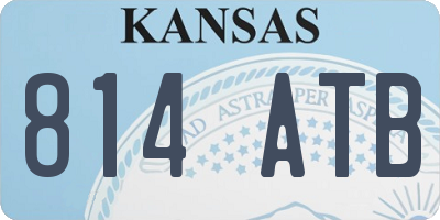 KS license plate 814ATB