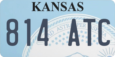KS license plate 814ATC