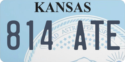 KS license plate 814ATE