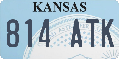KS license plate 814ATK