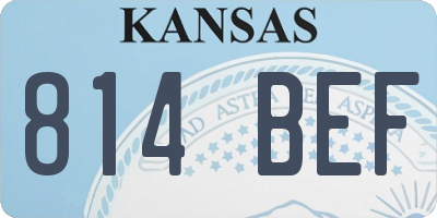 KS license plate 814BEF