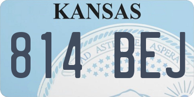 KS license plate 814BEJ
