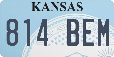 KS license plate 814BEM