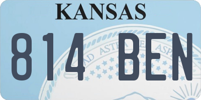 KS license plate 814BEN