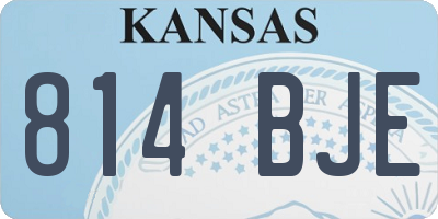 KS license plate 814BJE