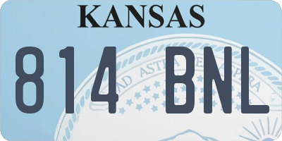 KS license plate 814BNL