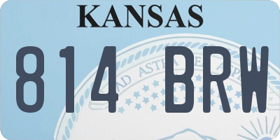KS license plate 814BRW