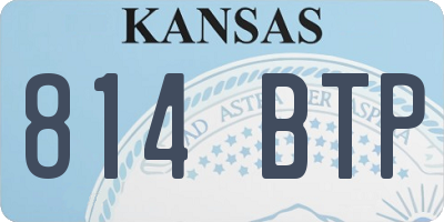 KS license plate 814BTP