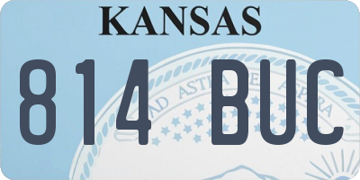 KS license plate 814BUC