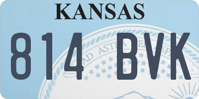 KS license plate 814BVK