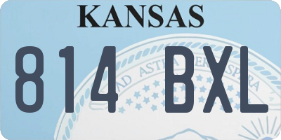 KS license plate 814BXL