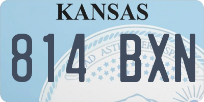 KS license plate 814BXN