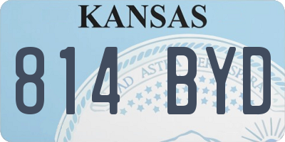 KS license plate 814BYD